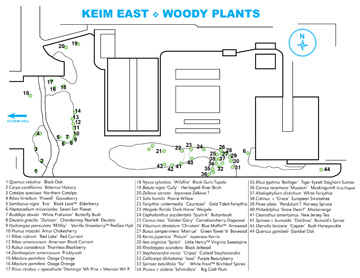 Keim hall East woody plant map
